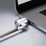 Six point six feet anti theft cable looped securely around a metal desk leg