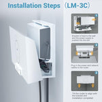 Rear view of the FlenKn mounting solution showing efficient cable management channels for organizing power cords.