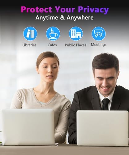 MacBook Air 15.3 inch with privacy screen applied in office