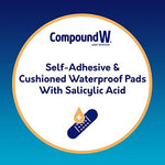 Compound W 40 percent salicylic acid wart removal bandages for feet.