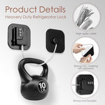 Himake fridge lock showing flexible steel cable detail