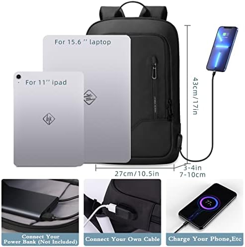Hk anti theft travel backpack showcasing hidden rear zipper safety compartments