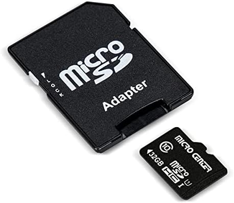 Inland 32GB flash memory card multi pack layout illustrating water and shockproof construction elements.