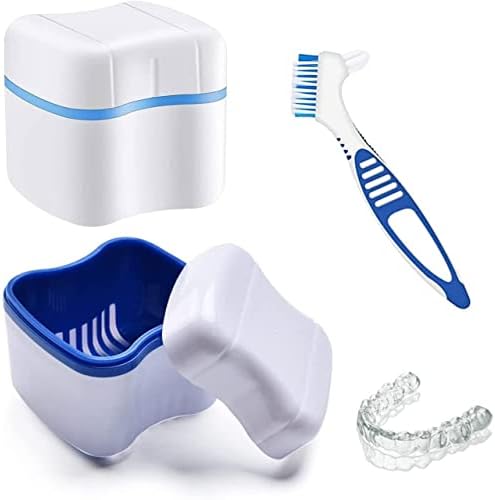 Double-sided denture cleaning brush for retainers