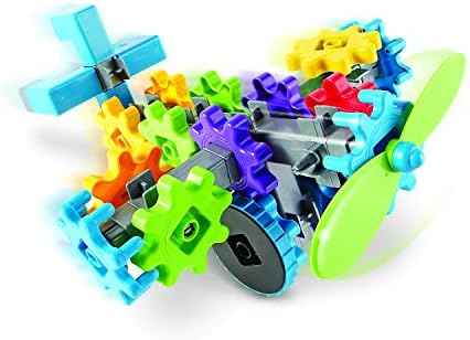 44-piece STEM construction set pieces laid out on a table