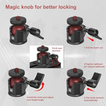 Sioti ball head showing 360 degree rotation capability