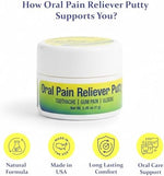Open jar of ORCA non-pharmaceutical oral care putty demonstrating thick texture
