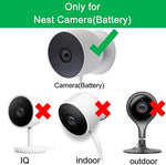 iTODOS 25 feet flat outdoor power cord connected to a Google Nest Cam
