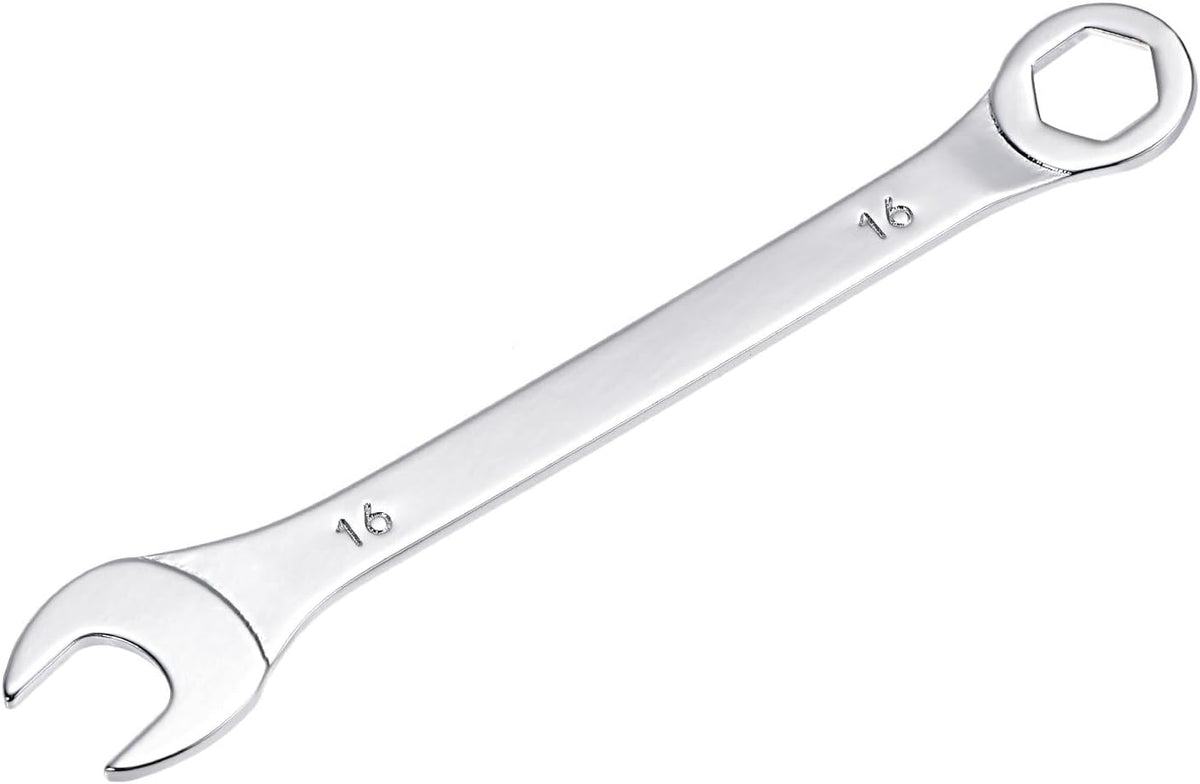 uxcell Thin Combination Wrench with Offset 6-Point End and Angled Open End, Metric Mirror-Chrome Plated High Carbon Steel, for Household Repairs, 14mm - Image 12
