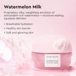 Close-up shot of the unique pink cushion cream texture melting on skin showing its weightless and hydrating consistency.