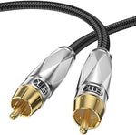 Close up of 24K gold-plated RCA connectors on EMK cable