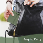 Vienrose polaroid camera compatible album being closed securely with the built in elastic retention strap.