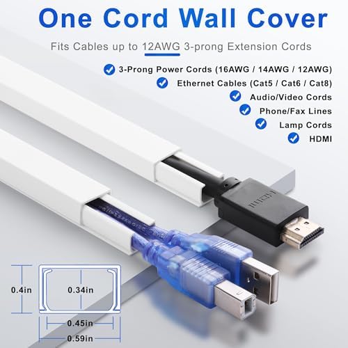 ZhiYo cable management kit showing eight individual white channels and assorted elbow connectors.