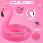 Detailed shot of reinforced PVC seams on flamingo pool float
