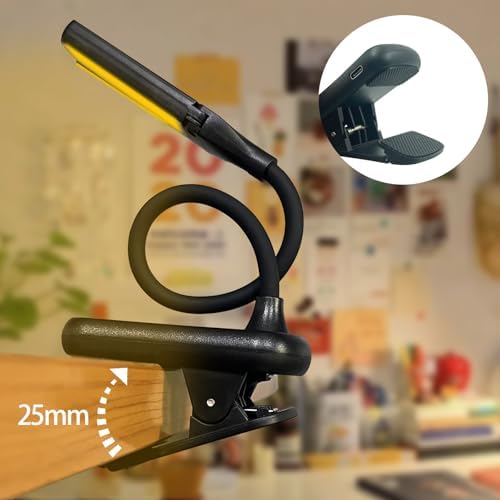 Ruoaueob eye protection lamp showcasing the three distinct eye-care color temperature lighting modes in a dark room
