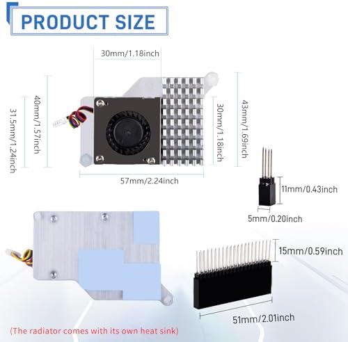 GeeekPi Power over Ethernet module with forty pin general purpose interface pinouts