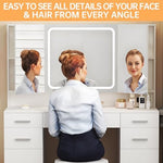 Airynee bedroom vanity table featuring built-in power outlet and USB ports