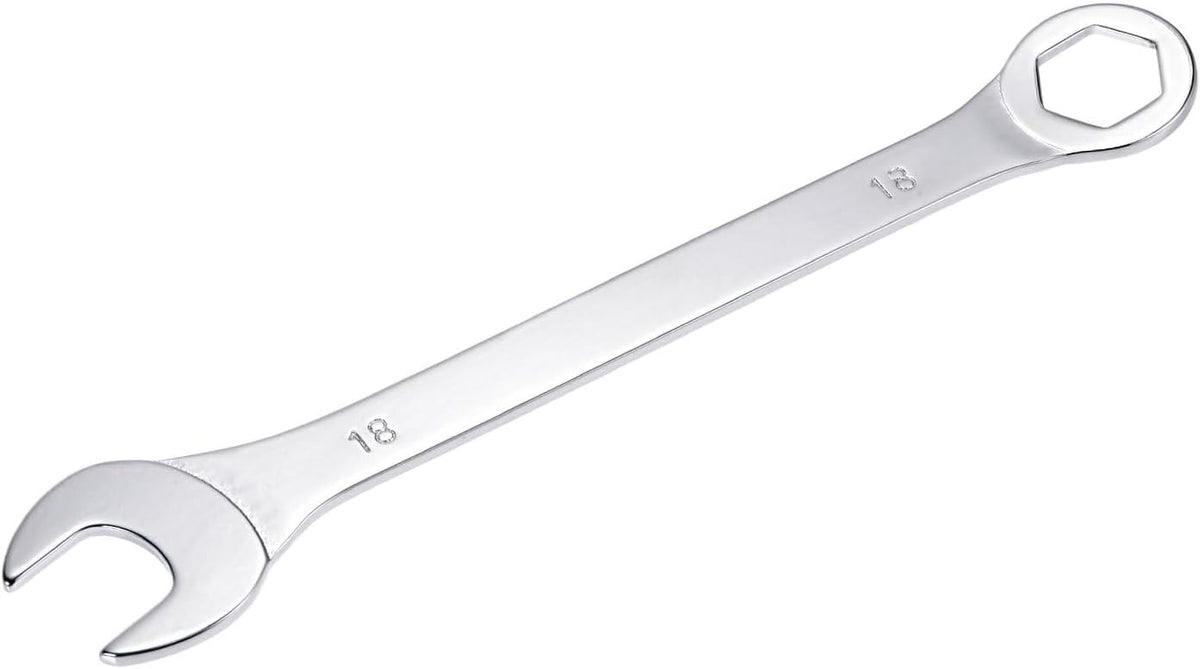 uxcell Thin Combination Wrench with Offset 6-Point End and Angled Open End, Metric Mirror-Chrome Plated High Carbon Steel, for Household Repairs, 14mm - Image 10