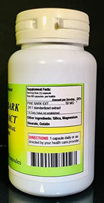 Favmeds USA imported pine bark extract capsules 4 bottle pack side view detailing ingredient standards