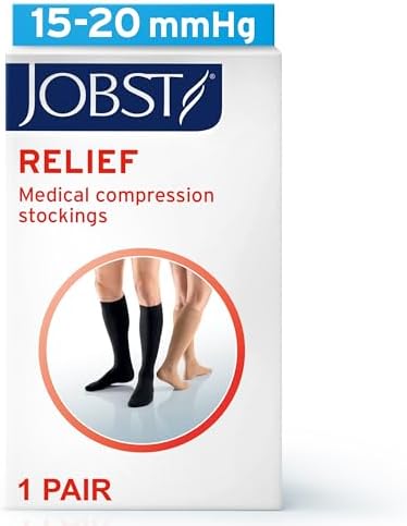 Jobst Relief 15-20 Knee High Open Toe Beige Compression Stockings, Medium​ - Image 3