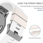 Flexible silicone replacement watch band holder loop demonstrating elasticity and durable material.