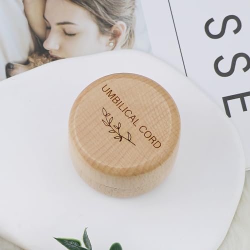 Small wooden keepsake box for baby fetal hair and umbilical cord