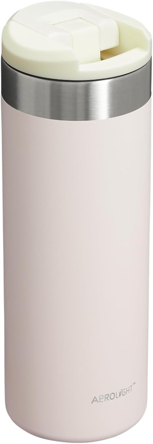 Stanley spin steel technology stainless steel water bottle showing the slim base profile.