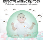 BuggyBands mosquito repellent stickers applied to clothing