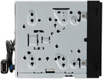 Jensen high resolution car infotainment system displaying the eight band graphic equalizer settings.