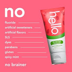 Hello oral care watermelon toothpaste for children with recycled paperboard box