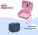 L LTGEM protective audio case open layout showing internal mesh accessory pocket