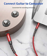 JSAUX cable connected to electric guitar and laptop