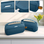 co2CREA twilight blue protective cover with attached adjustable crossbody shoulder strap
