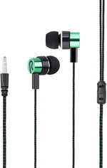 In-ear metal housing design detail of the wired headphones.