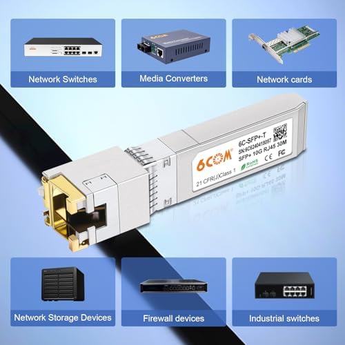 6Com 10G network transceiver in professional packaging