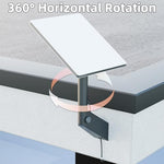Close up view of the alloy steel extension pole and bracket installation parts.