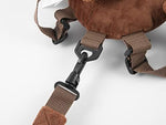 Side profile of Berhapy toddler safety backpack showing storage capacity