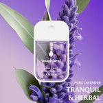 Scented hand sanitizer spray set with sleek square misting bottles