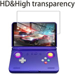 Close up view of Gxlyfg 9H hardness tempered glass on gaming console
