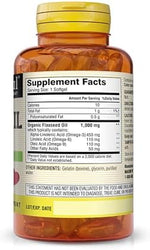 Mason Natural cold pressed flaxseed oil supplement bottle displaying supplement facts