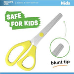 Ergonomic handle design of E-Clips USA scissors for children