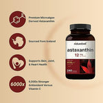NatureBell Astax Defence maximum strength 12mg capsule ingredients label view