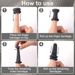 Washable cotton and spandex finger protectors displayed for kitchen and cooking safety