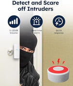Smart phone application interface showing real-time security alert notifications