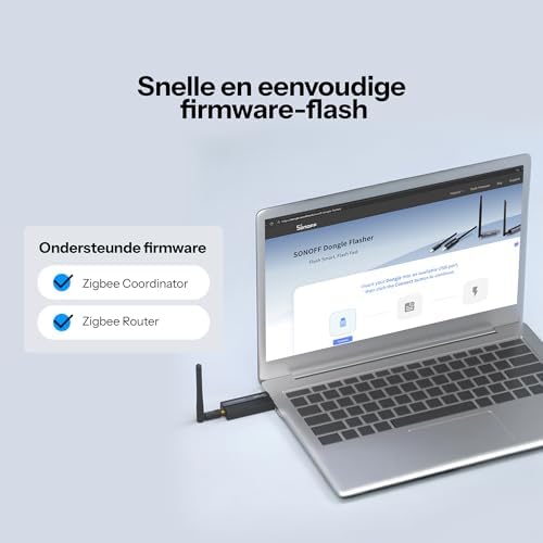 SONOFF local automation gateway showing side angle perspective of the compact USB adapter design.