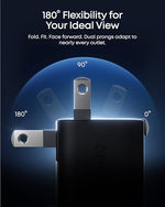 Anker nano intelligent care mode phone charger block from an angled view