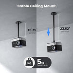 Aurzen projector ceiling mount gimbal adjustment angle