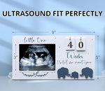 Tabletop pregnancy reveal photo frame for expecting parents and grandparent gifts