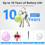 ATUVOS Bluetooth finder tag pack displayed with its premium retail packaging and included product manual.