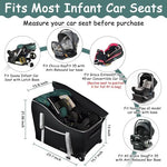 Infant Car Seat Travel Bag Backpack for Airplane, Fits Doona Car Seat Stroller and Base, Padded Carseat Cover for Air Travel, Nuna Pipa Car Seat Travel Bag with Wheels - Image 3